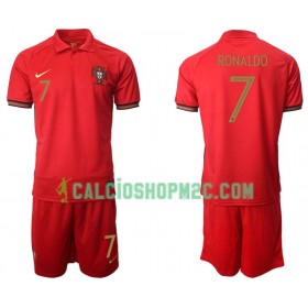 Portogallo Cristiano Ronaldo 7 Bambino Maglia Prima Euro 2020 Manica Corta (+ Pantaloncini)